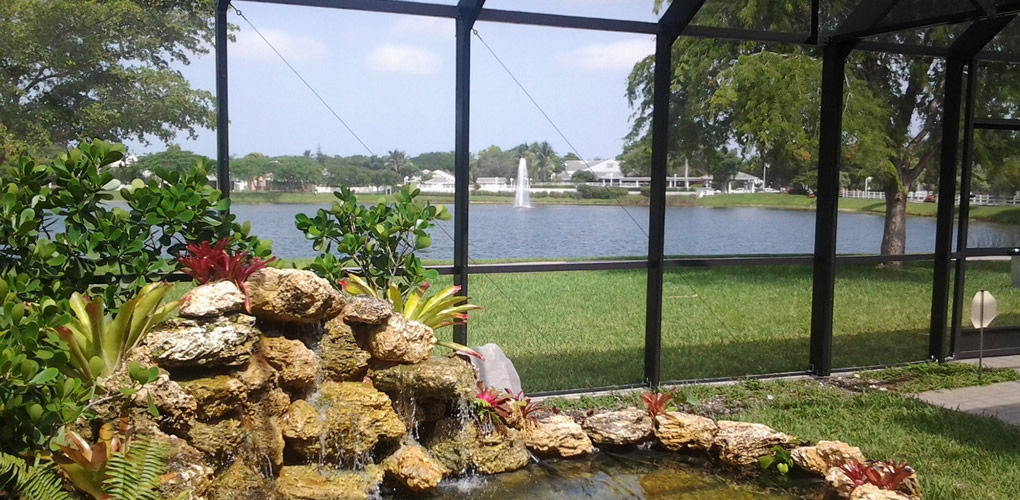 backyard screen room in miami